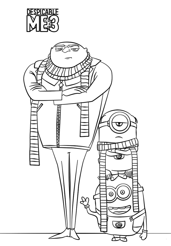 Gru and Minions from Despicable Me 3