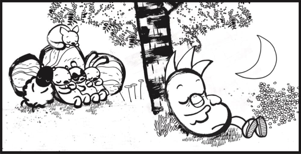 Grumpy Bird Sleeping