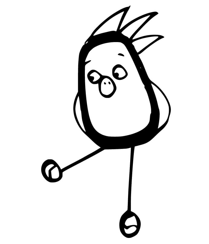 Grumpy Bird Thinking