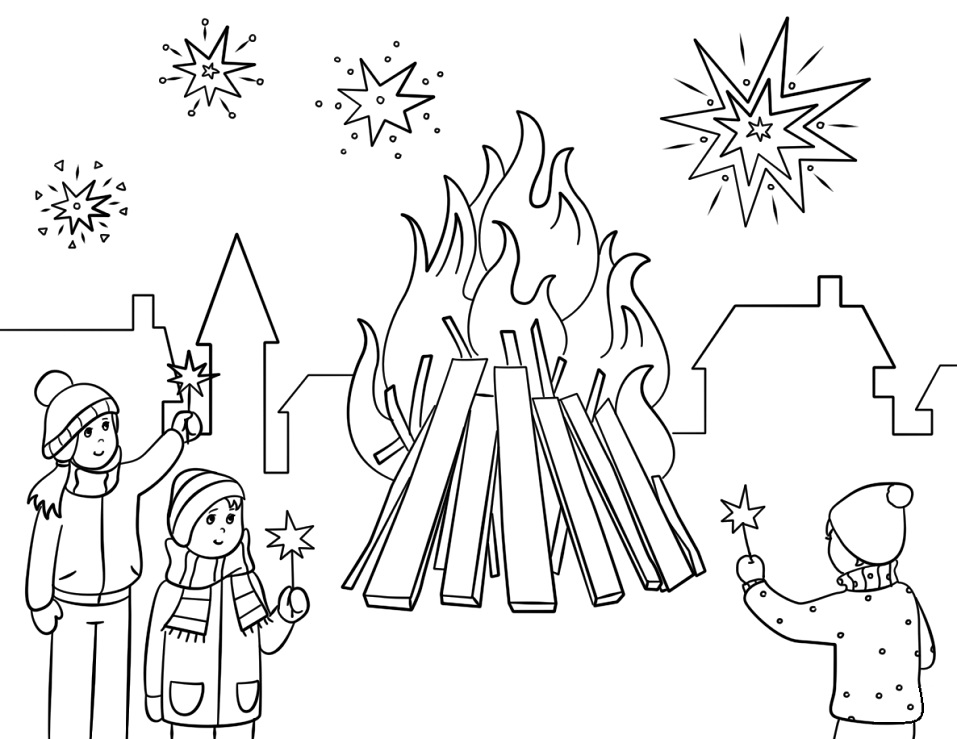 Guy Fawkes Night 1 Coloring Game Guy Fawkes Night 1
