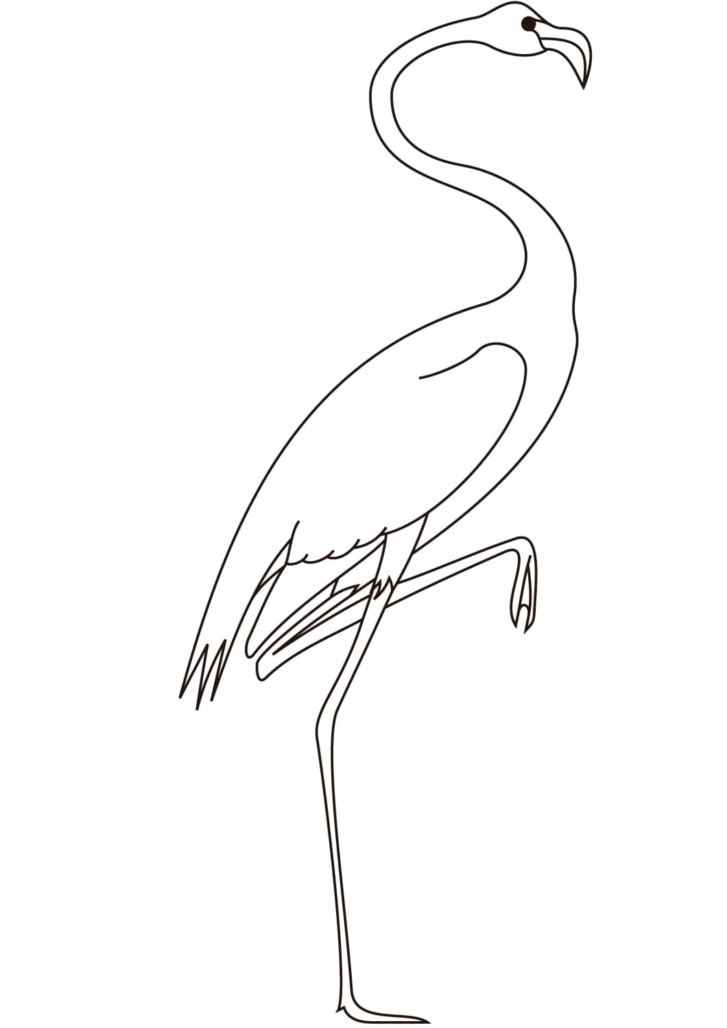 Flamingo Playing Violin Coloring - Play Free Coloring Game Online