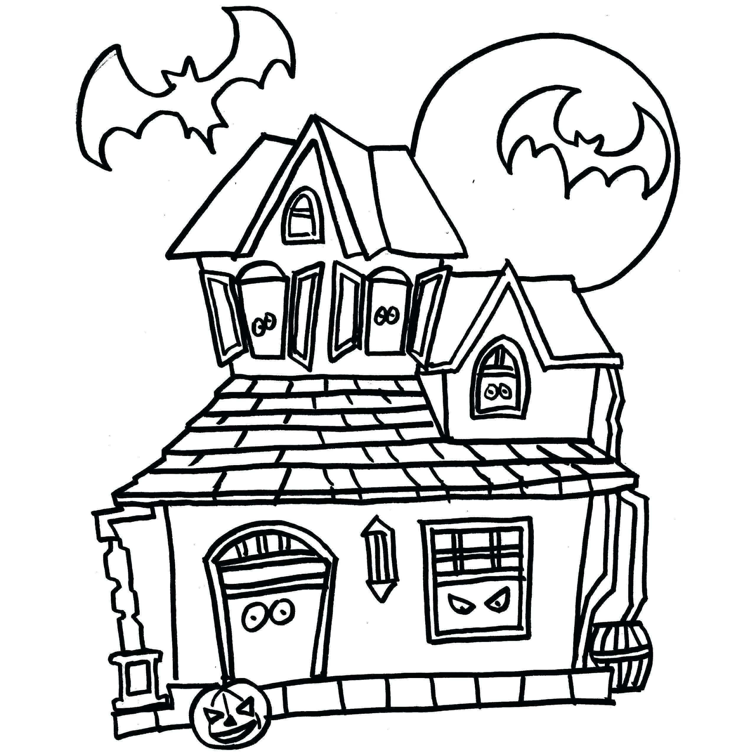 HQ Haunted House Picture Coloring Game HQ Haunted House Picture