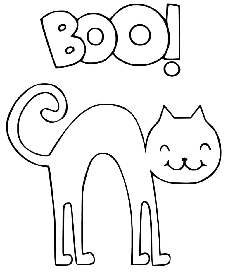 Halloween Cat Boo Coloring Game Halloween Cat Boo