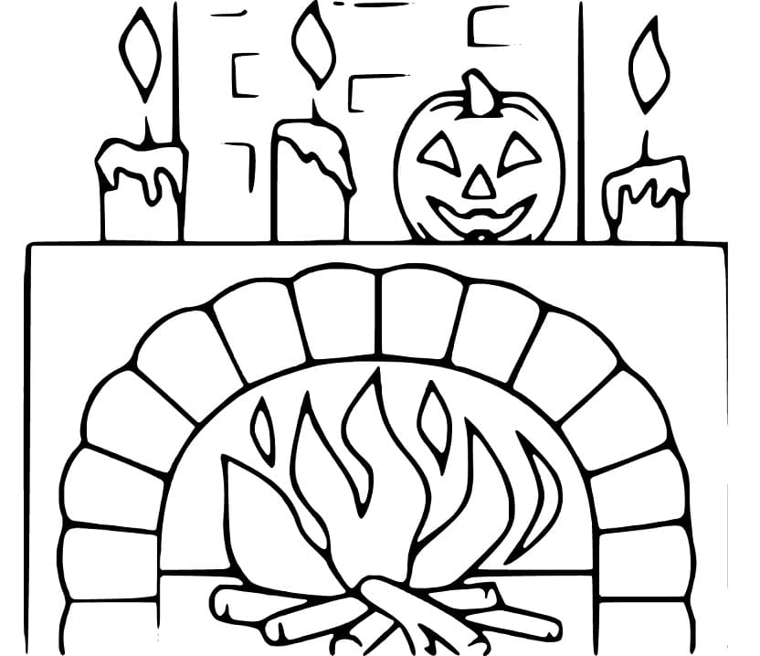 Halloween Fireplace