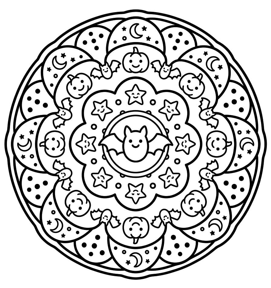 Halloween Mandala Easy