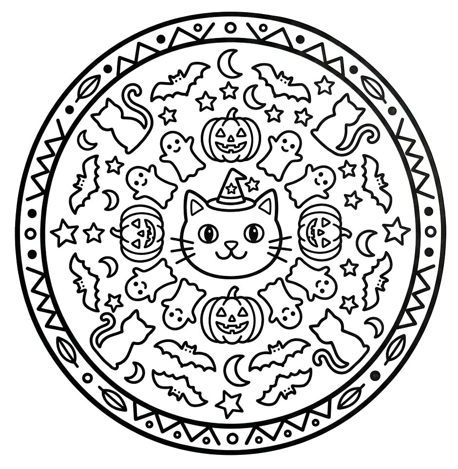 Halloween Mandala Free Printable