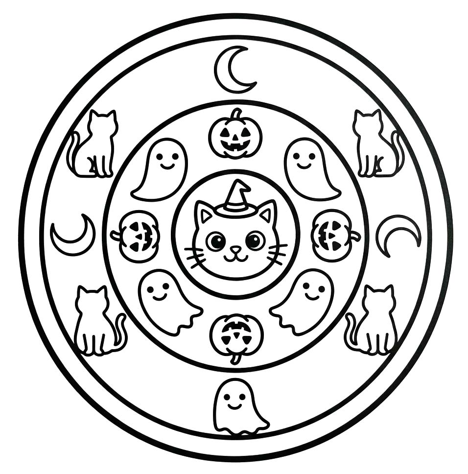 Halloween Mandala Printable