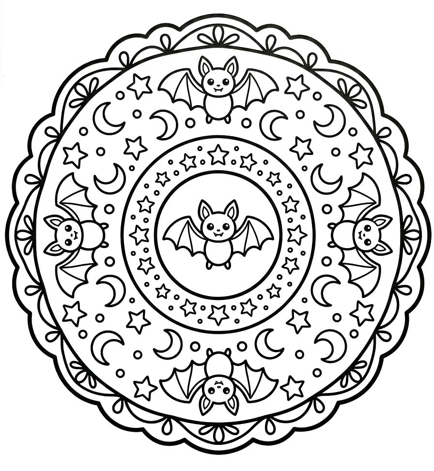 Halloween Mandala Simple