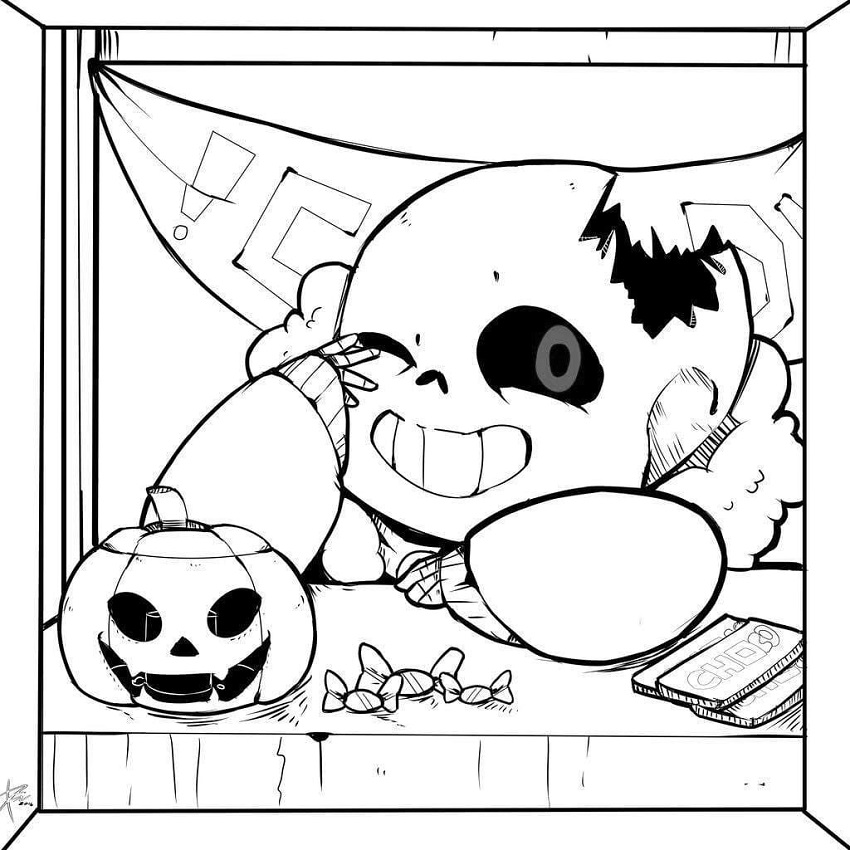 Halloween Sans Coloring Game Halloween Sans
