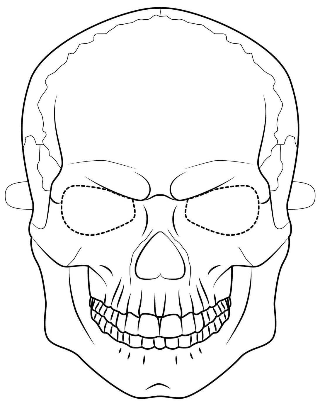 Halloween Skull Mask Coloring Game Halloween Skull Mask
