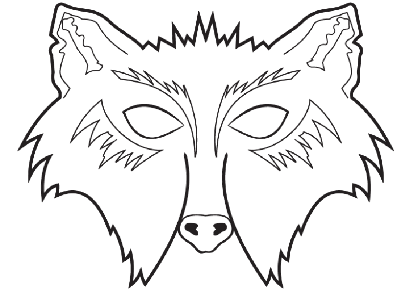 Halloween Wolf Mask Coloring Game Halloween Wolf Mask