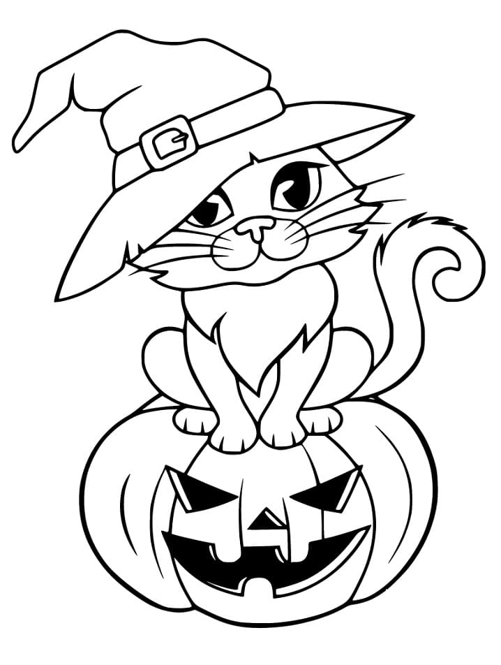Hallween Cat 1 Coloring Game Hallween Cat 1