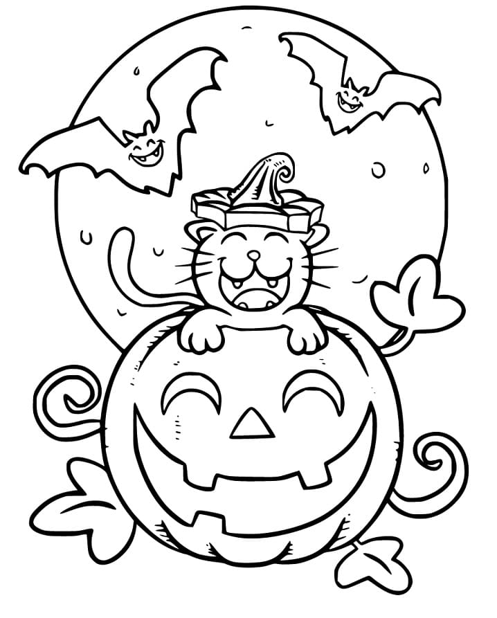 Hallween Cat 8 Coloring Game Hallween Cat 8