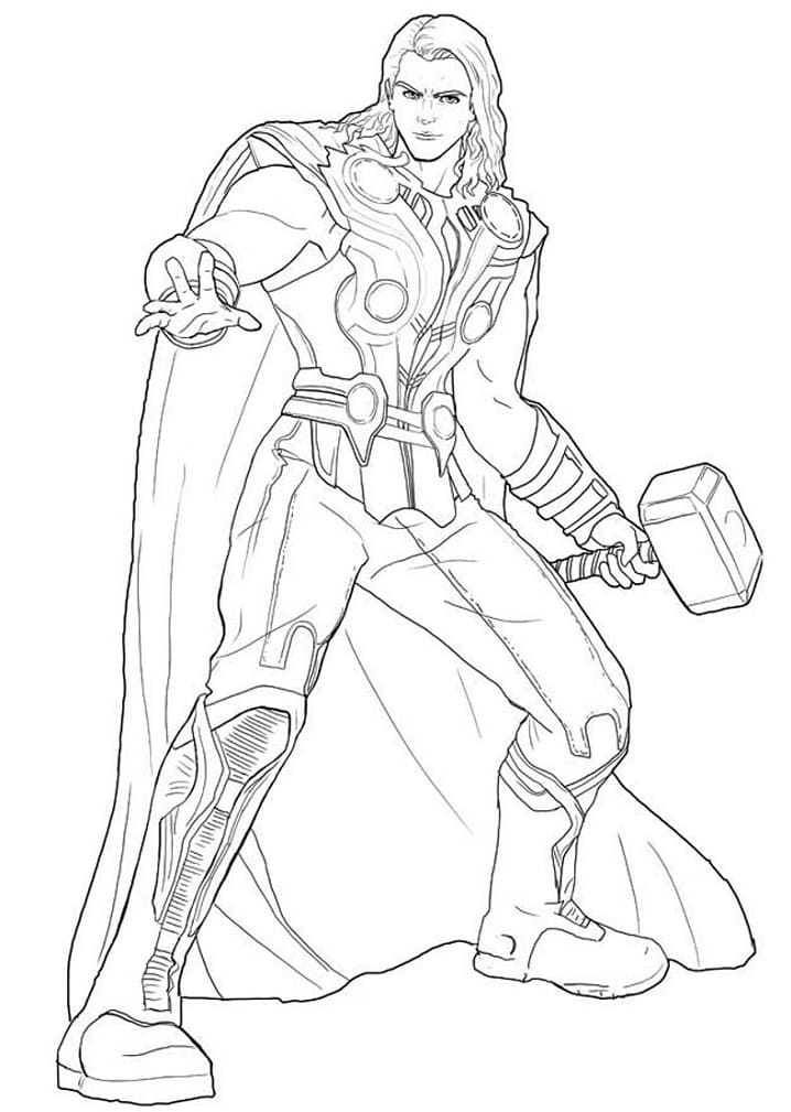 Handsome Thor Coloring Game Handsome Thor