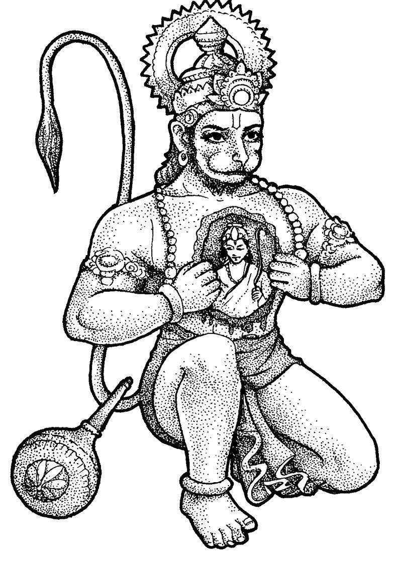 Hanuman Jayanti 6 Coloring - Play Free Coloring Game Online