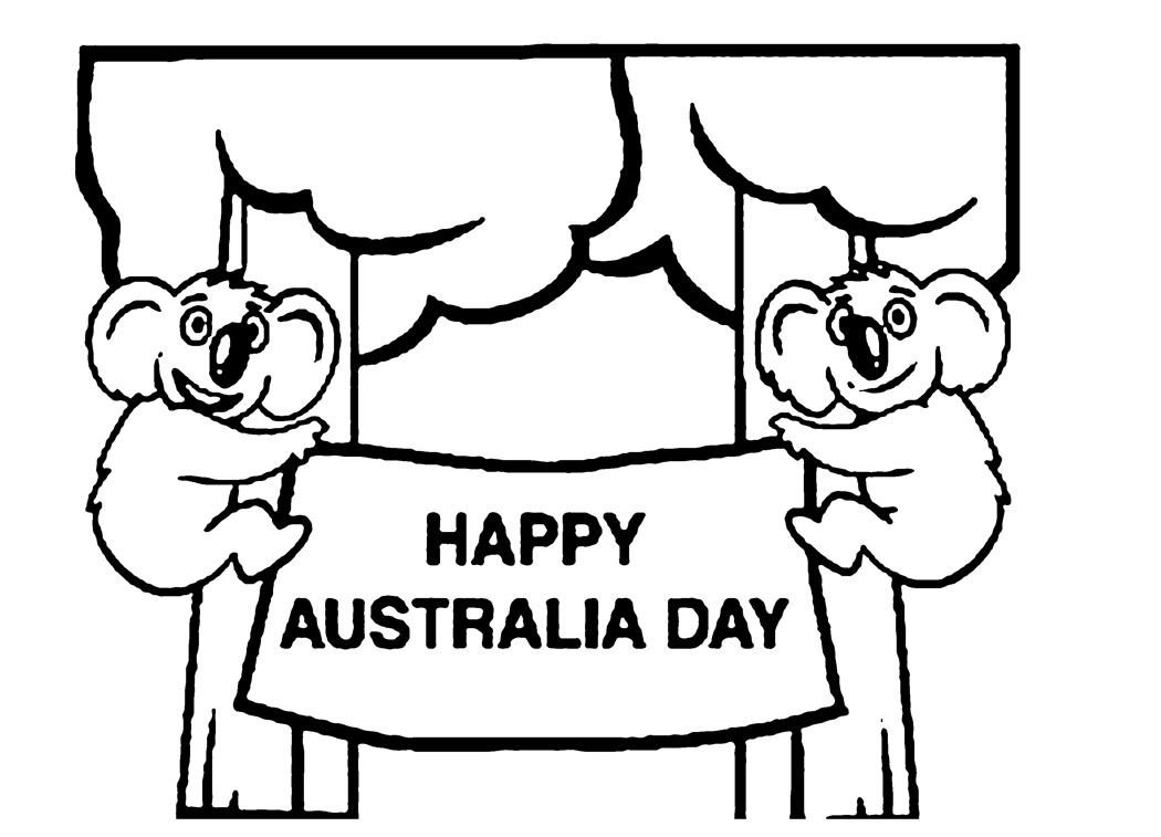 Happy Australia Day 1 Coloring Game Happy Australia Day 1