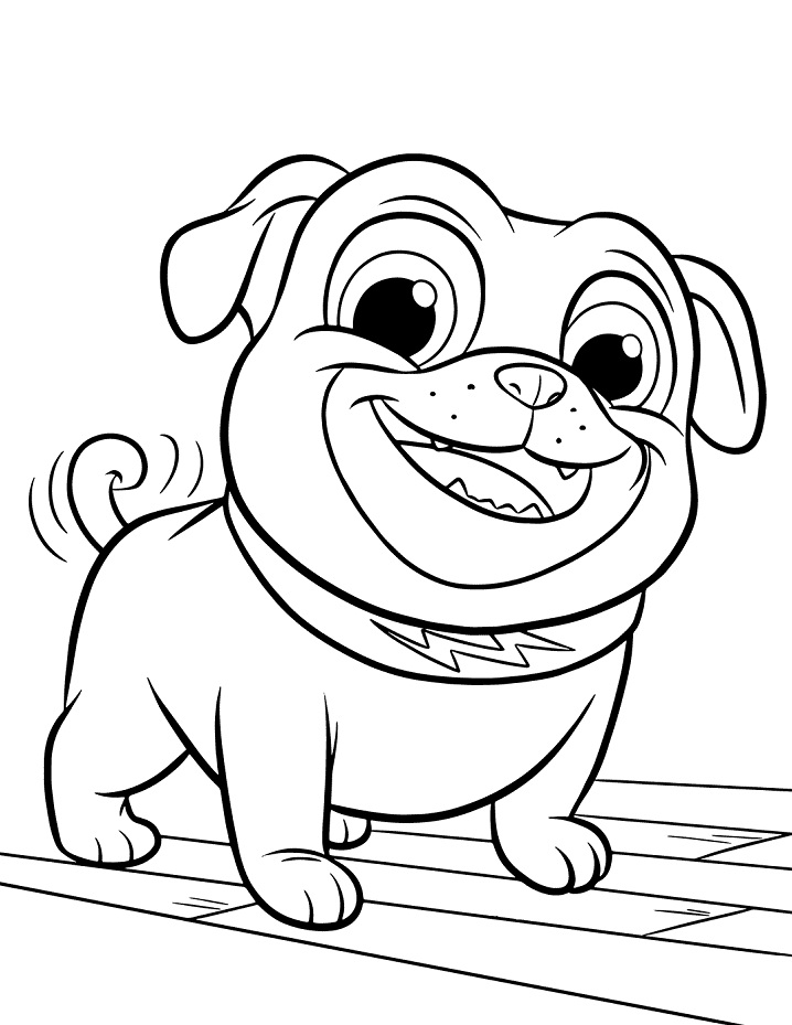 Bingo and Rolly 1 Coloring - Play Free Coloring Game Online