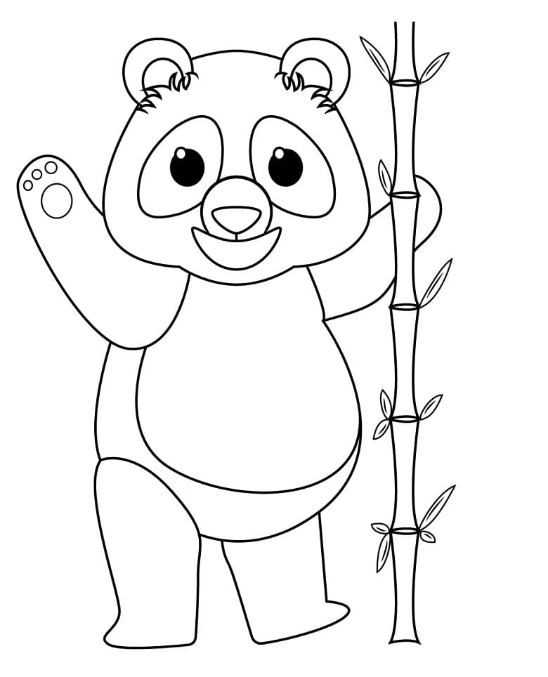 Happy Cartoon Panda Coloring Game Happy Cartoon Panda
