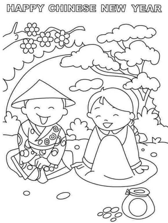 Happy Chinese New Year 1 Coloring Game Happy Chinese New Year 1