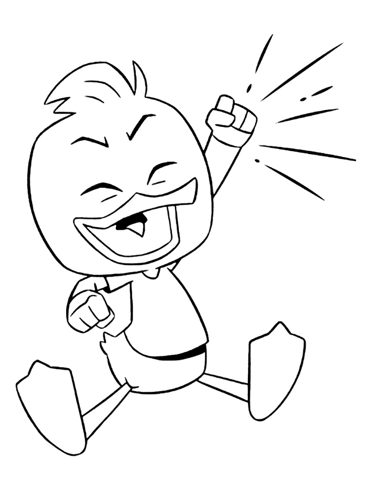 Happy Dewey Duck from Ducktales