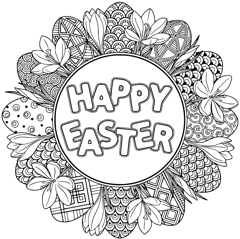 Happy Easter Mandala Coloring Game Happy Easter Mandala