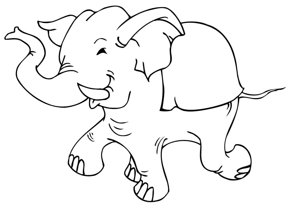 Happy Elephant Running Coloring Game Happy Elephant Running
