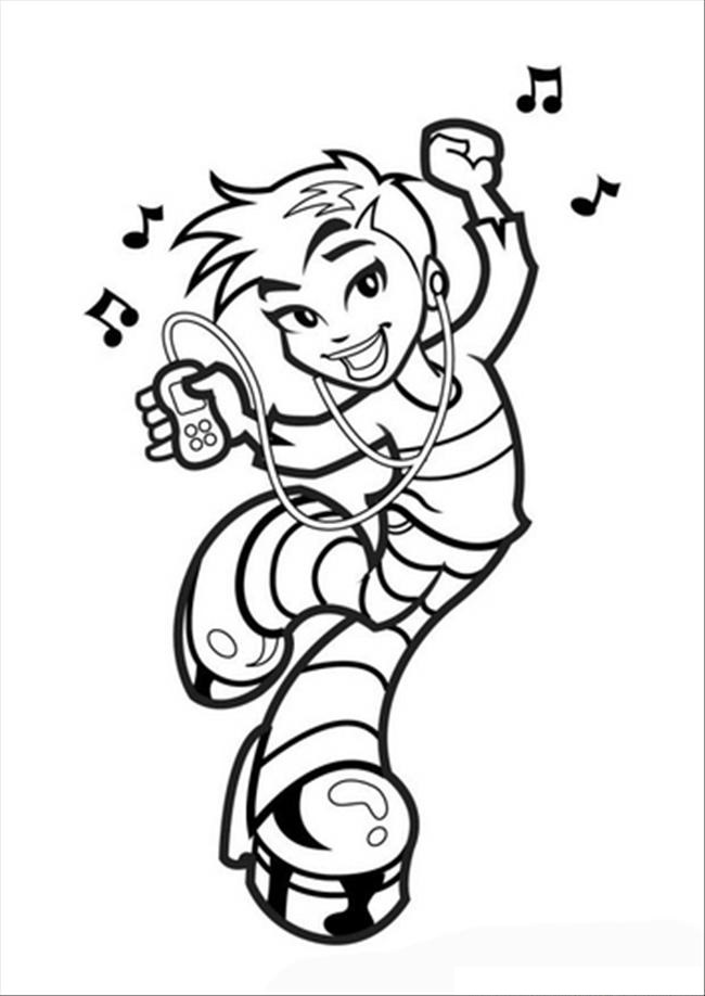 Happy Girl Dancer Coloring Game Happy Girl Dancer