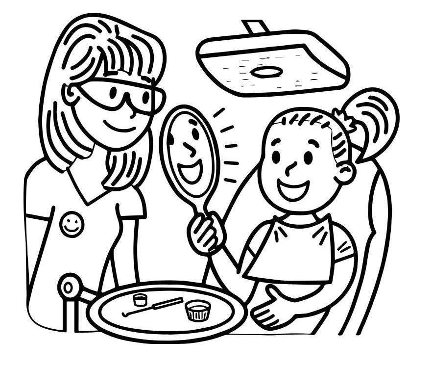 Happy Girl and Dentist