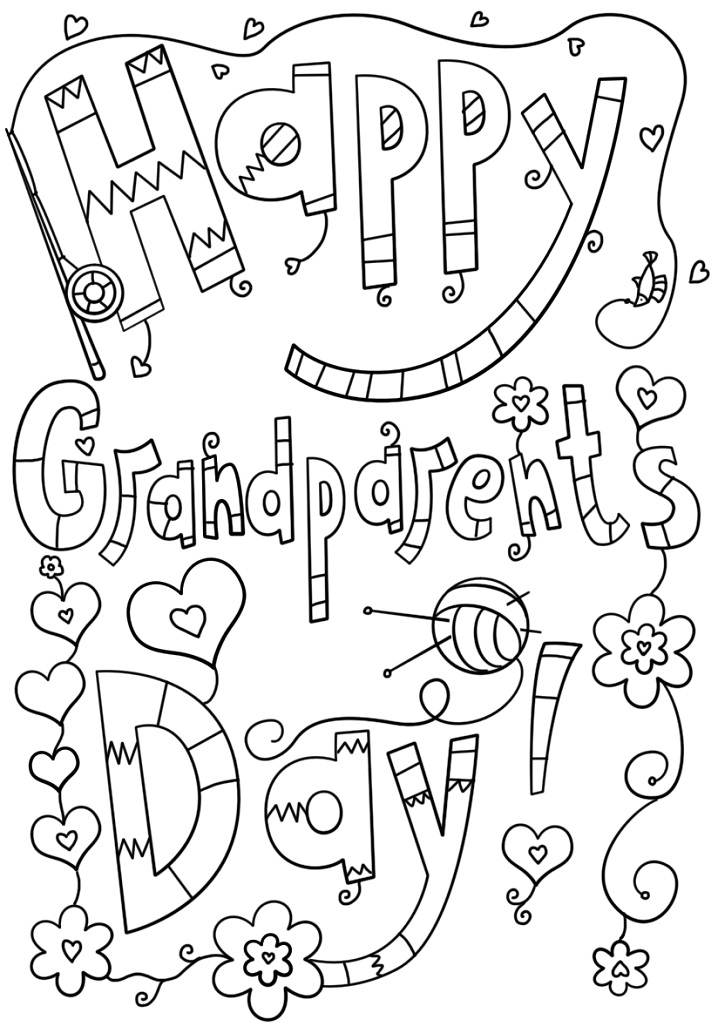 Happy Grandparents Day Doodle Coloring Game Happy Grandparents Day Doodle