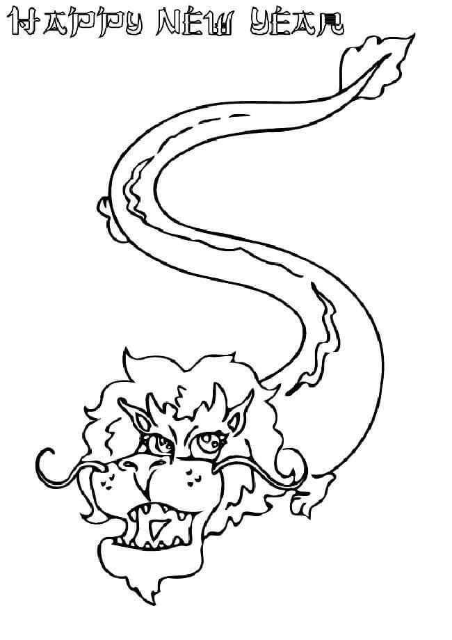 Happy New year Chinese Dragon Coloring Game Happy New year Chinese Dragon