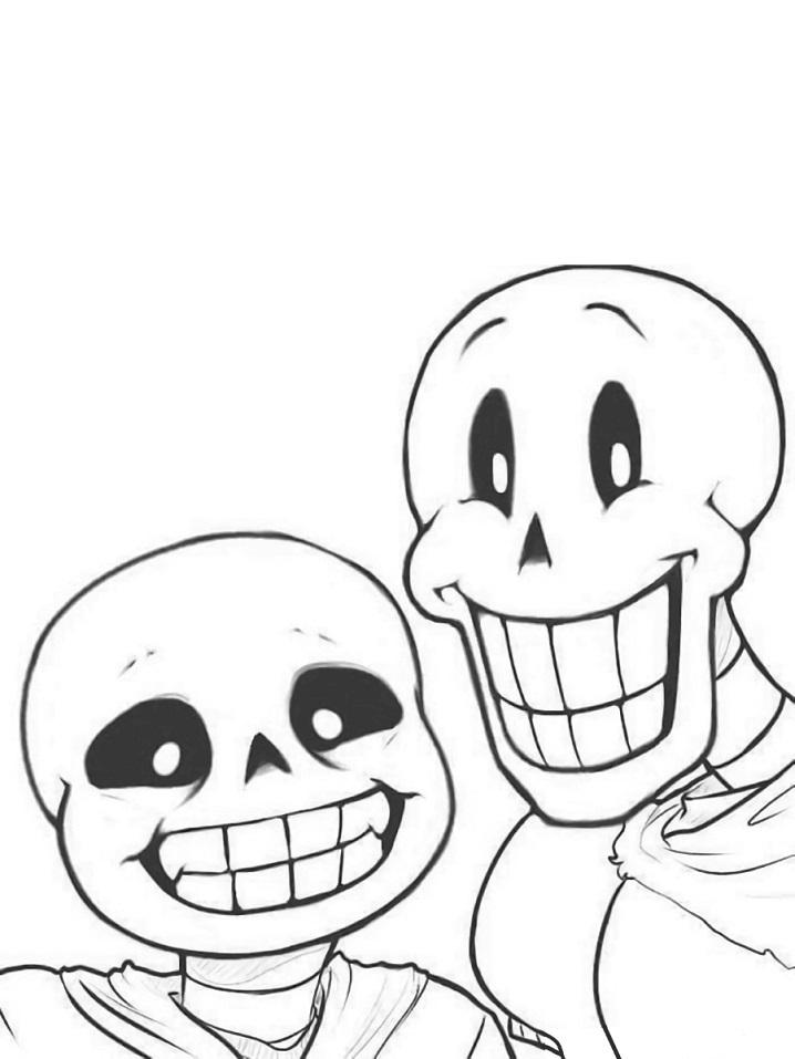 Happy Papyrus and Sans Coloring Game Happy Papyrus and Sans