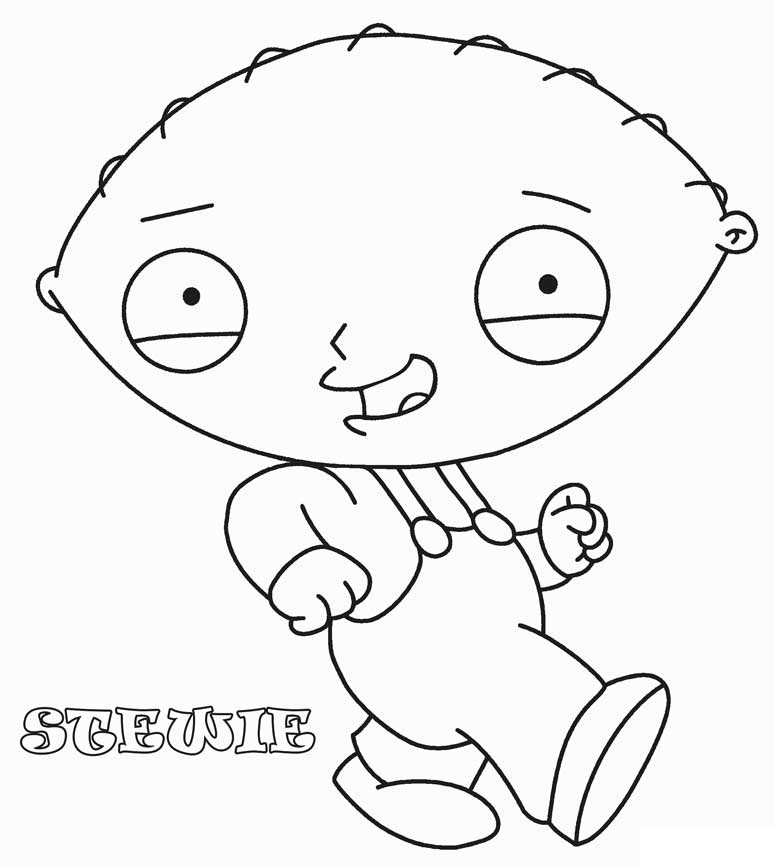 Happy Stewie Griffin Coloring - Play Free Coloring Game Online