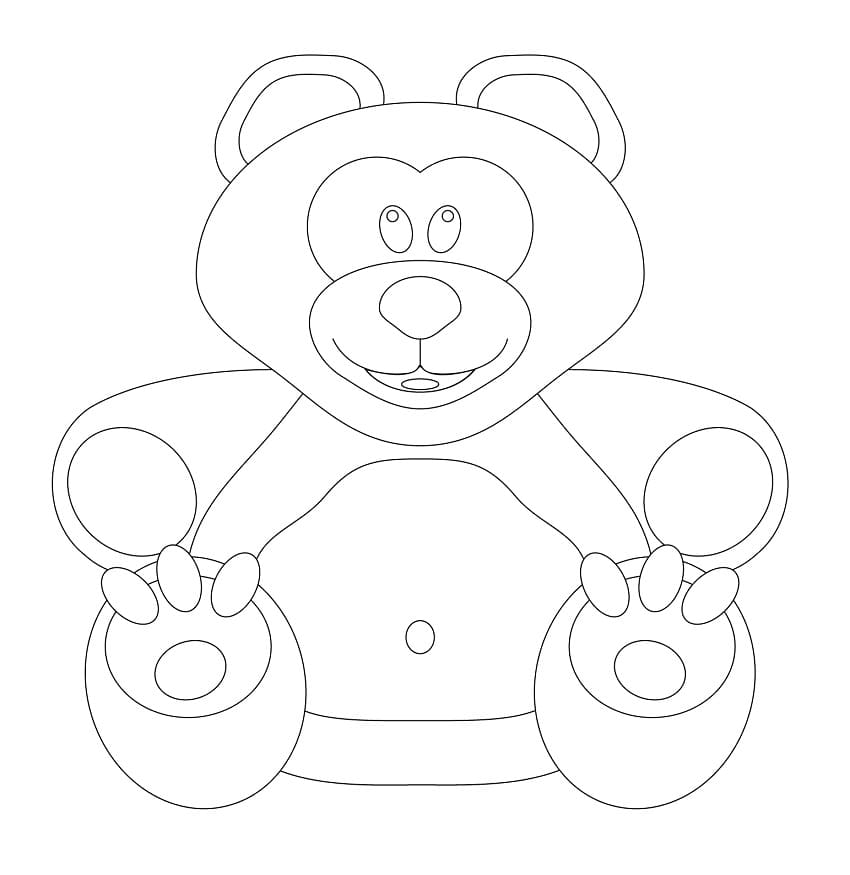 Happy Teddy Bear Coloring Game Happy Teddy Bear