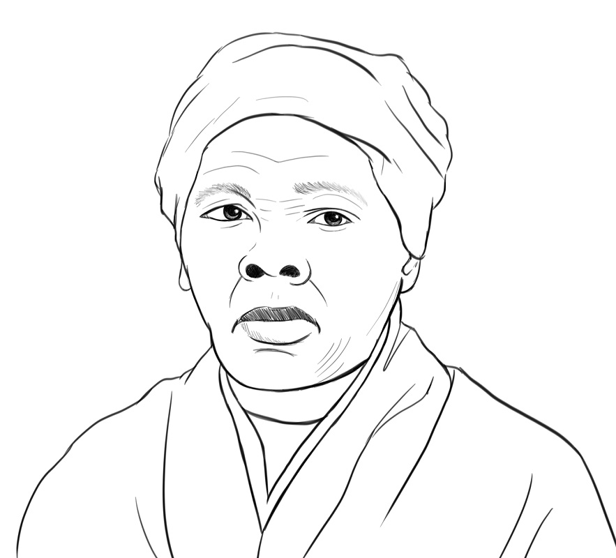 Harriet Tubman 1 Coloring - Play Free Coloring Game Online