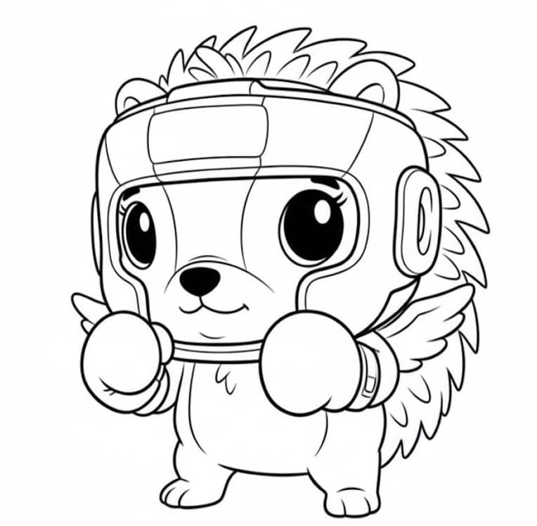 Hatchimals Hedgyhen playing boxing