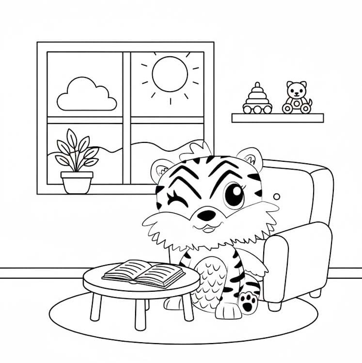 Hatchimals Tigrette at home