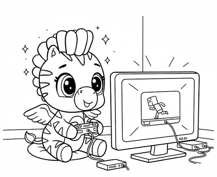 Hatchimals Zebrush playing game