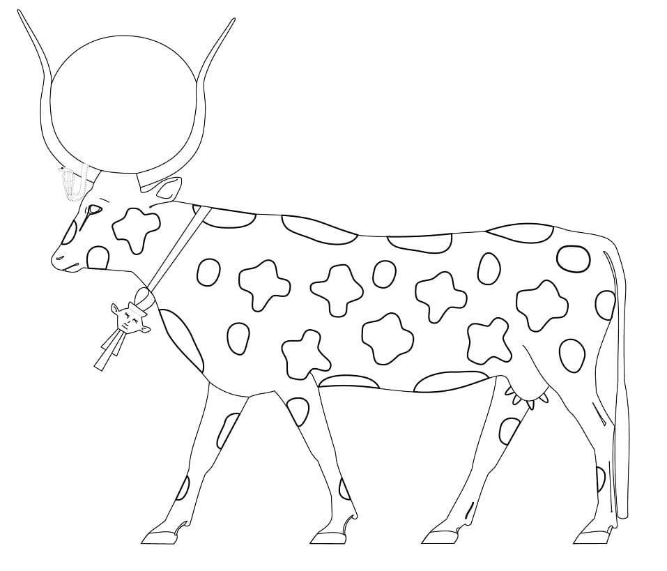 Hathor as a Cow Coloring Game Hathor as a Cow