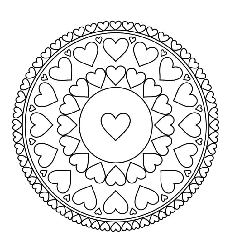 Heart Mandala Easy