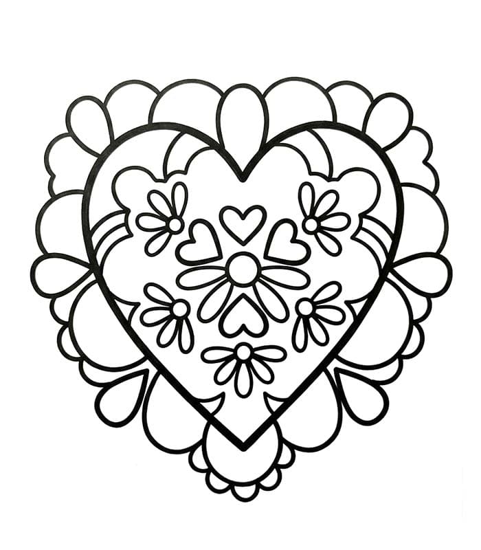 Heart Mandala Free Printable