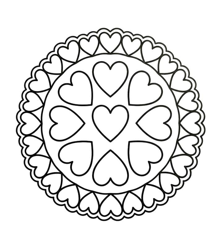 Heart Mandala Printable