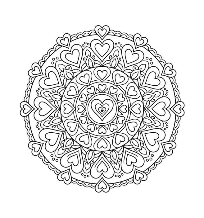 Heart Mandala Simple