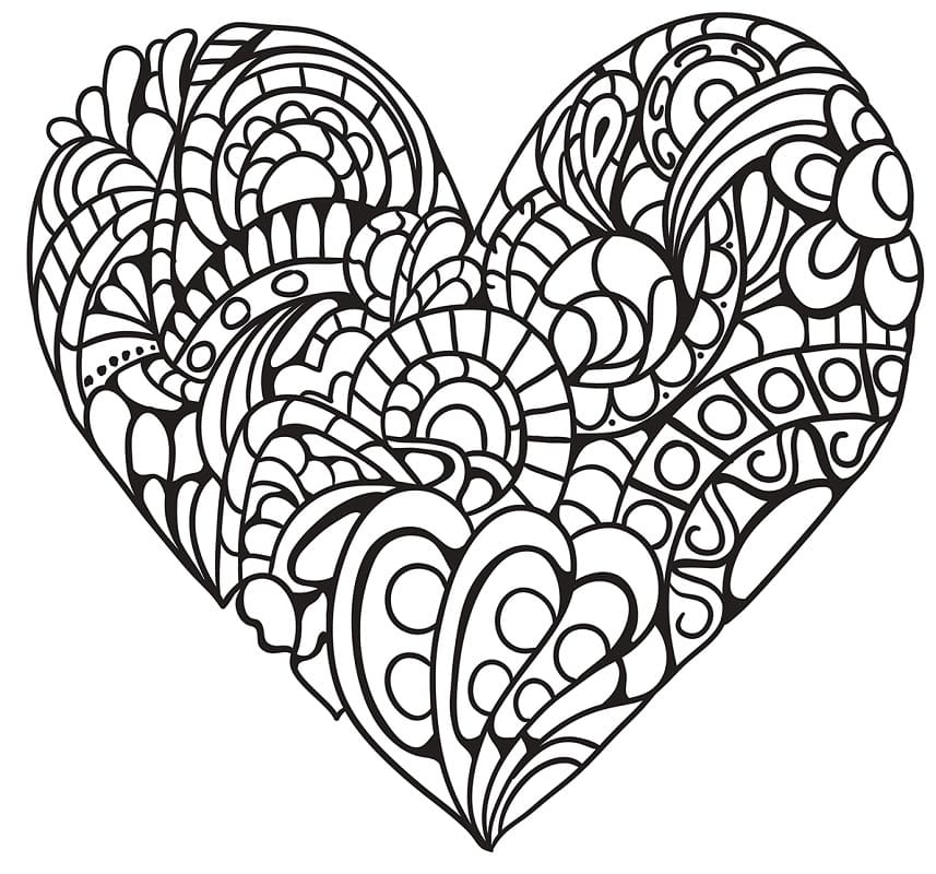 Heart Zentangle