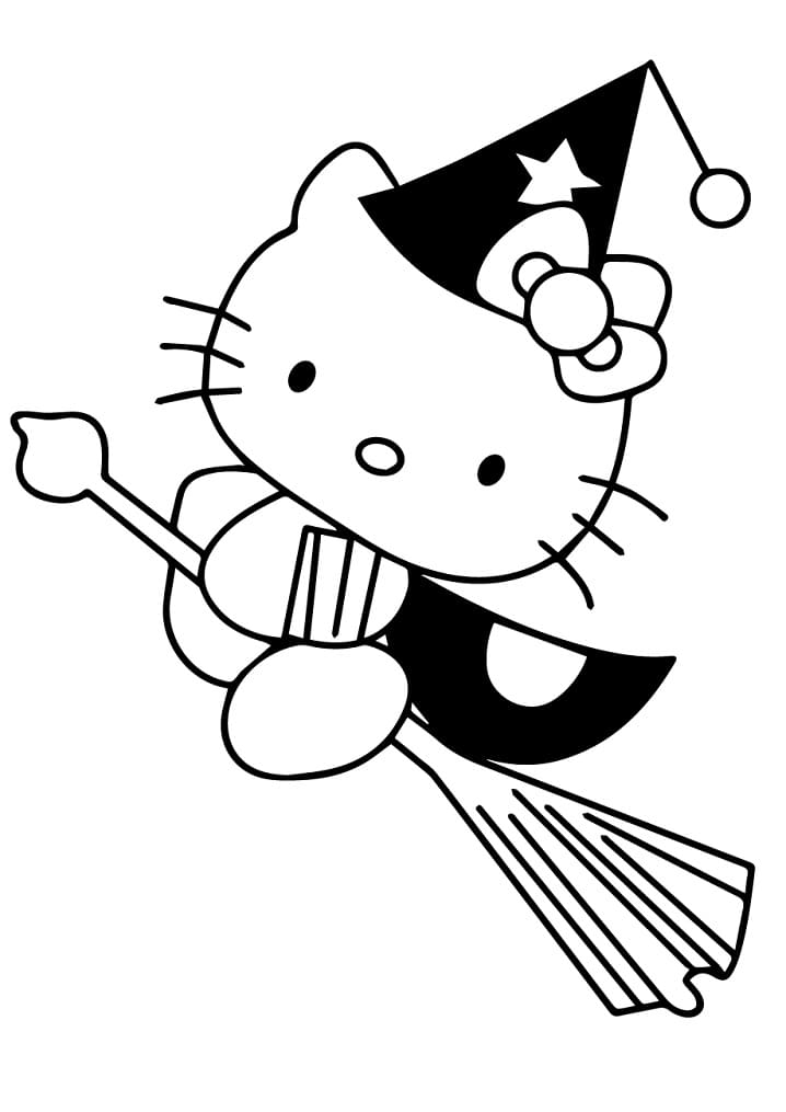 Hello Kitty on Broom