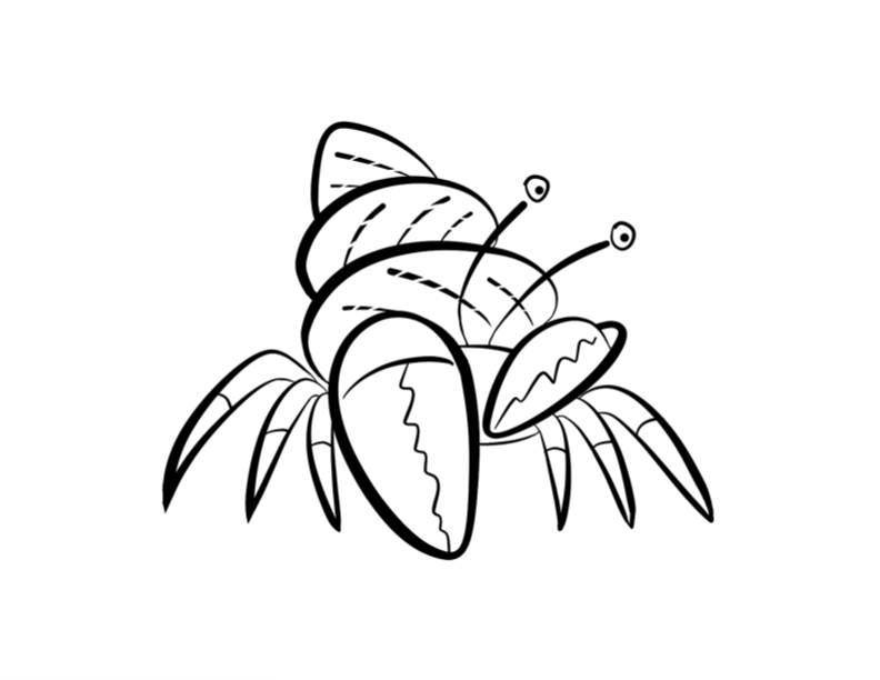 Hermit Crab 9 Coloring Game Hermit Crab 9