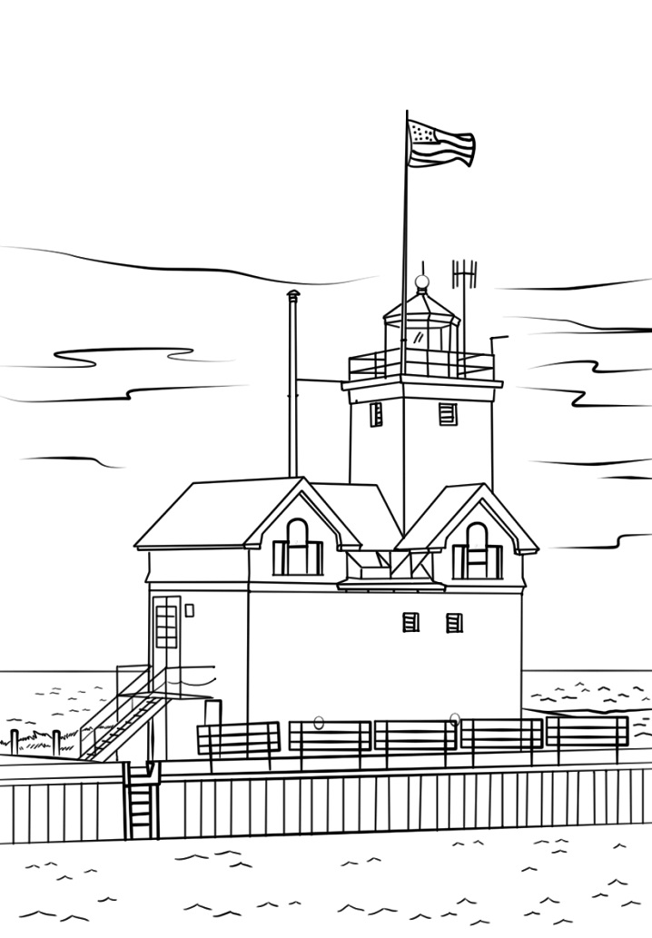 Holland Harbor Lighthouse Coloring Game Holland Harbor Lighthouse