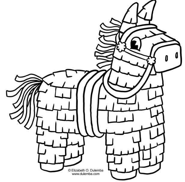 Horse Pinata Coloring Game Horse Pinata