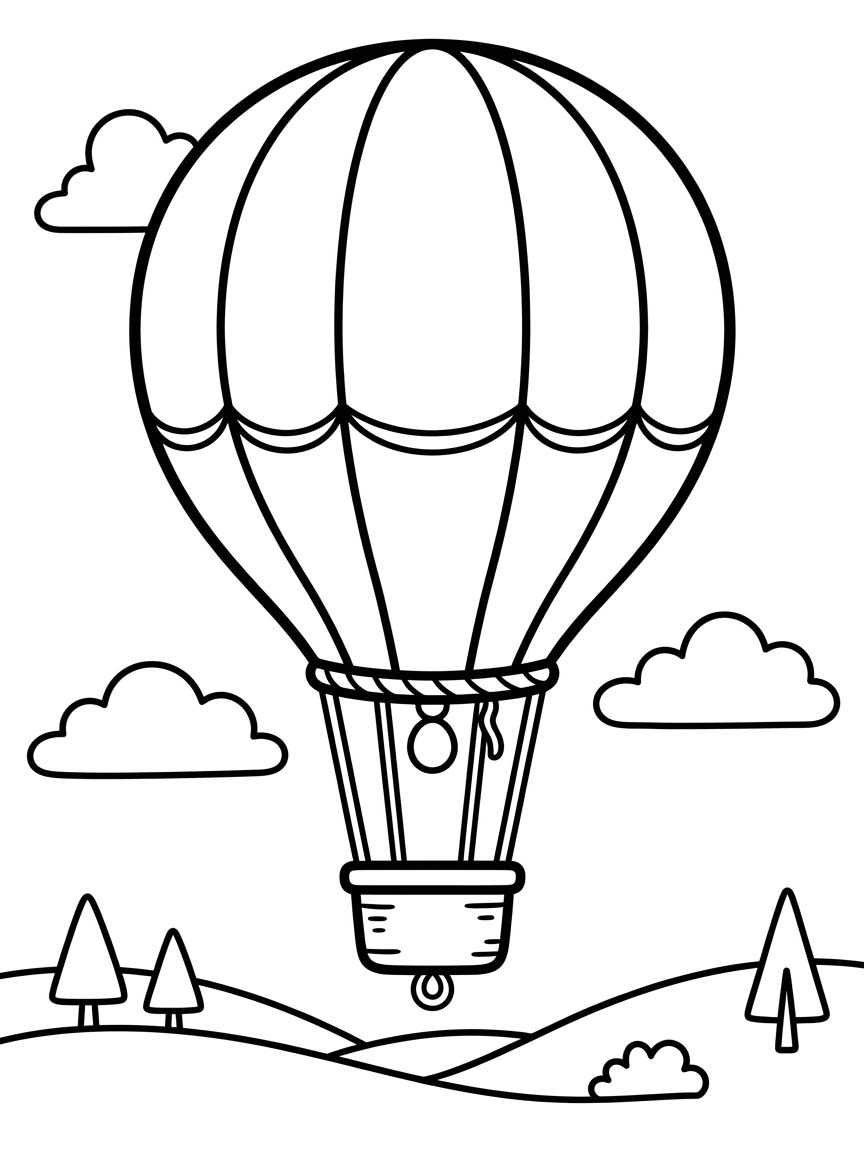 Hot Air Balloon Printable