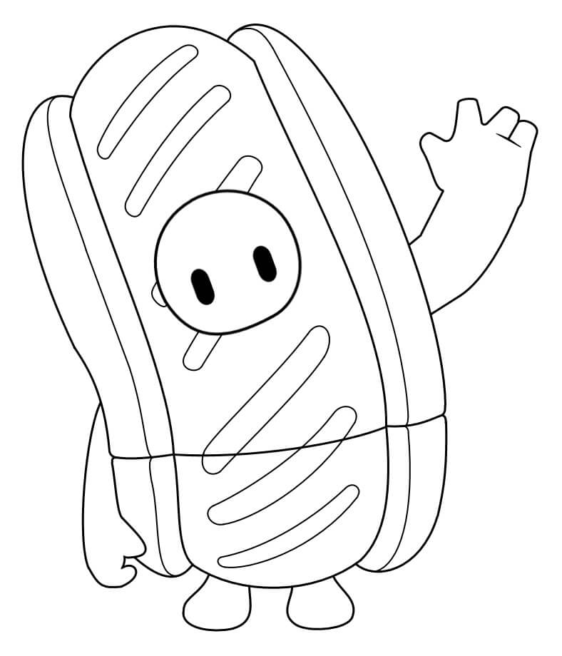 Hot Dog Skin Fall Guys Coloring Game Hot Dog Skin Fall Guys