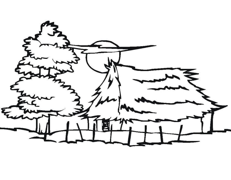 House in Village Coloring Game House in Village